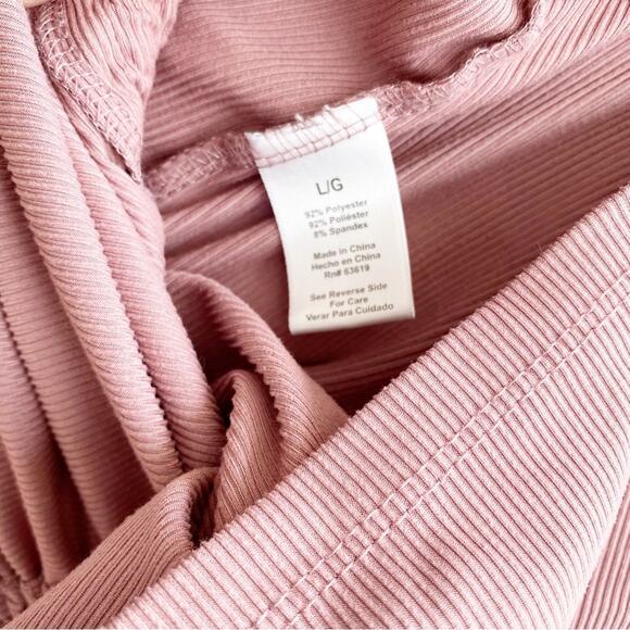 One Step Up Double Ruched Ribbed Crop Top - Picture 5 of 6